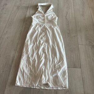 SNDYS HALTER-NECK linen dress size s